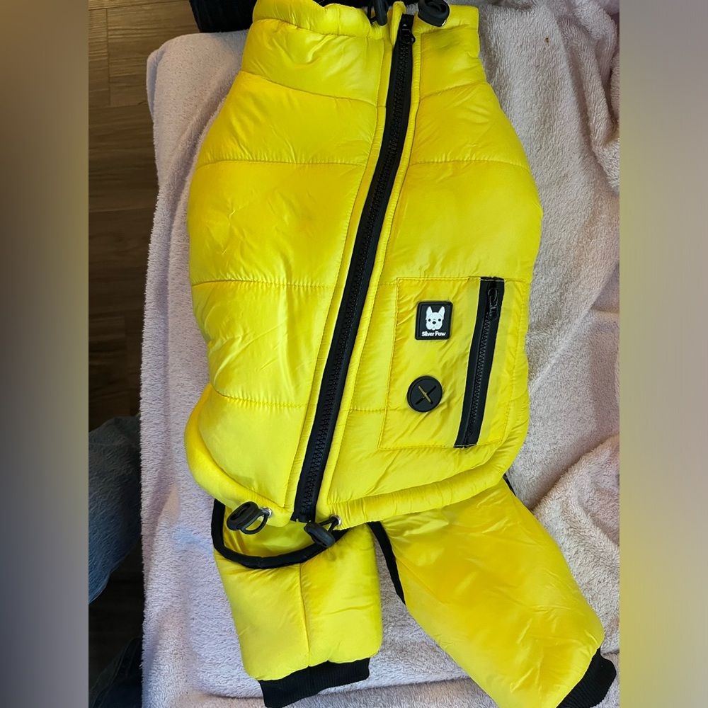Snall dog snowsuit. Great condition. No holes or rips.